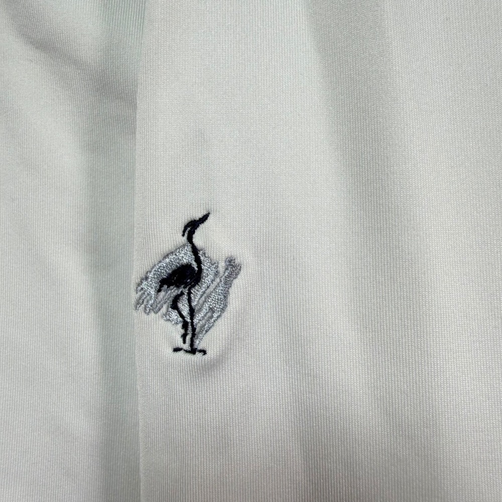 FootJoy Mens White Quarter Zip Golf Pullover Heron Embroidery Large XL 27x30 - Picture 3 of 10